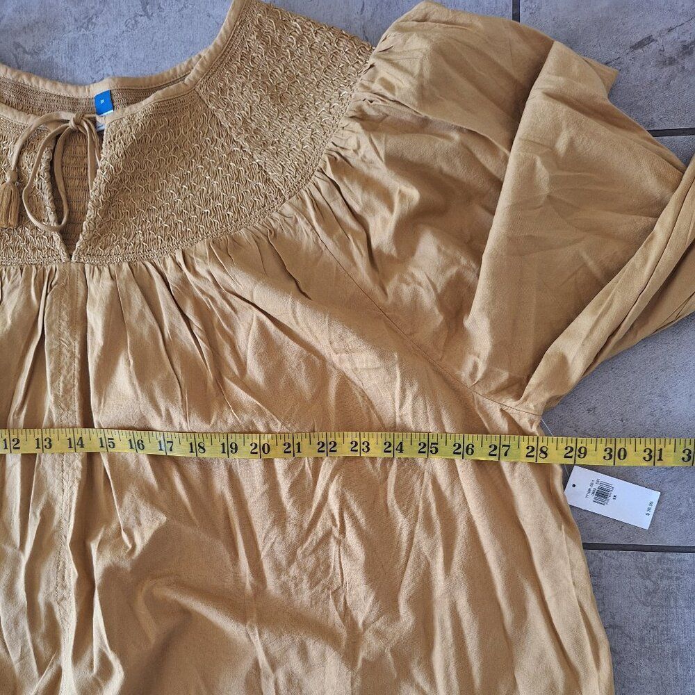 OLD Navy Tan Cotton  viscose  Women's Blouse size 3X‎ - Picture 8 of 8